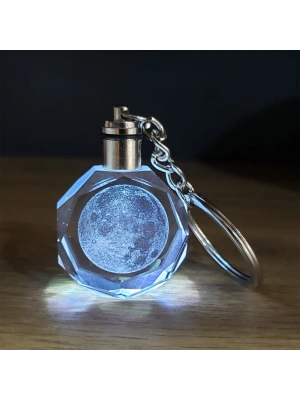 Dolunay Tasarımlı Işıklı Anahtarlık