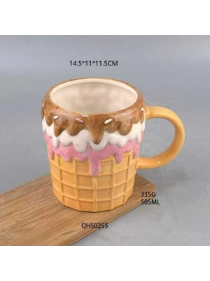 Dondurma Şeklinde Seramik Bardak