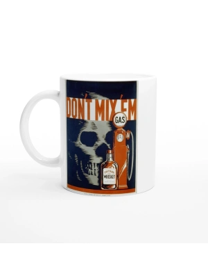 Don’t Mix ‘Em Retro Uyarı Temalı Kupa Bardak