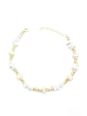 Dorika Taş Halhal - Beyaz