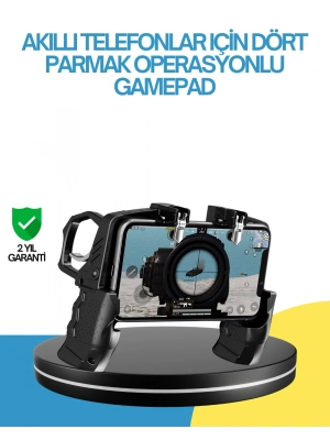 Dört Parmak Destekli Mobil Gamepad Tetikli Oyun Kontrolcüsü