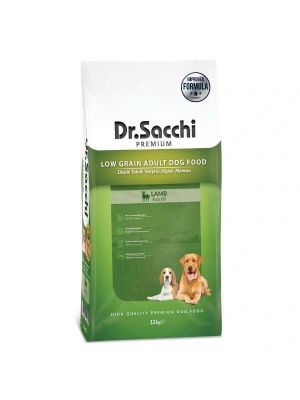Dr.Sacchi Premium Kuzu Etli Düşük Tahıllı Yetişkin Köpek Maması 12 Kg