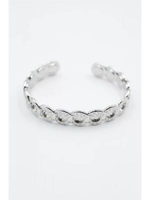 Düğme Bilezik - Gümüş