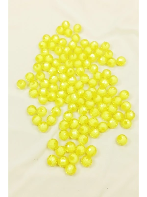Dünya Boncuk İçten Boncuklu Bileklik Çanta Boncuğu 10 mm 50 gr Sarı - BNC464