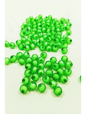 Dünya Boncuk İçten Boncuklu Bileklik Çanta Boncuğu 10 mm 50 gr Yeşil - BNC460