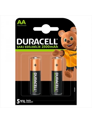 Duracell 1.2v 2500 Mah Aa Şarjlı Kalem Pil 2li