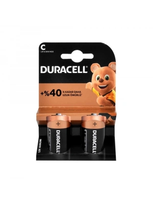 Duracell Alkalin  Orta Boy C Pil 2li