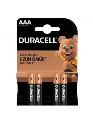Duracell Lr03/mn2400 Alkalin Aaa İnce Kalem Pil 4lü Paket