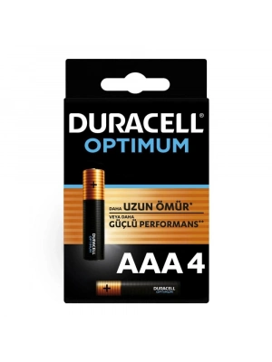 Duracell Optimum Alkalin Aaa İnce Kalem Pil 4lü Paket