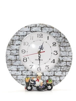 Duvara Asmalı Aşcı Tasarımlı Polyester Saat Alk1542