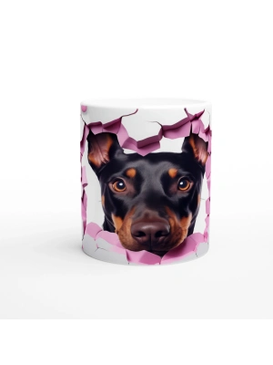 Duvarı Delen Rottweiler Temalı Baskılı Kupa Bardak