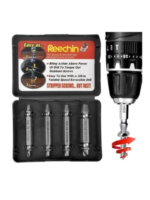 Easy Out 4lü Sökme Takımı - Hasar Görmüş Vida Çıkarıcı