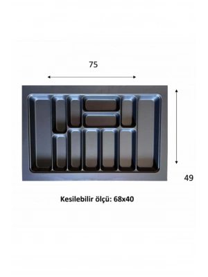 Eco Lüx Modül Kaşıklık Antrasit 76x49 Cm Royaleks-ACERO-20357