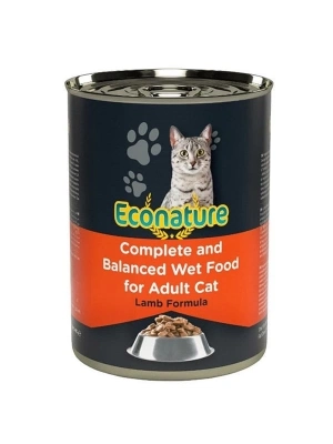 Econature Kuzu Etli Yetişkin Konserve Kedi Maması 1 Adet 400 Gr