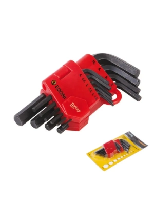 Edoni 120 Mm 10 Parça Siyah 6 Köşe Alyan Seti