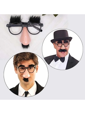 Eğlenceli Kılık Değiştirme Kaş Bıyık Mizah Gözlüğü 9x13 cm