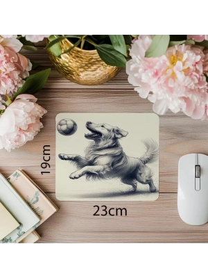 El Çizimi Toplu Köpek Temalı Mouse Pad - 19x23 cm 2 mm Dikdörtgen İthal Baskılı Mouse Pad