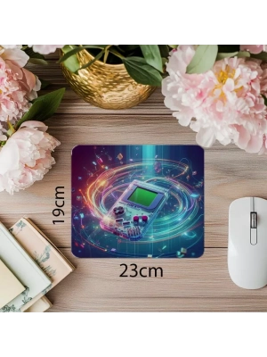 El Konsolu ve Işık İzleri Tasarımlı Mousepad - 19x23 cm 2 mm Dikdörtgen İthal Baskılı Mouse Pad
