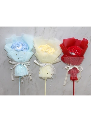 El Örgüsü Tekli Çiçek Buketi