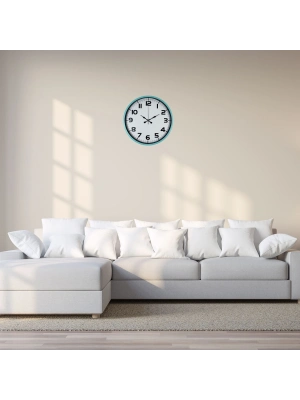 Elegance Turkuaz 36 Cm Duvar Saati