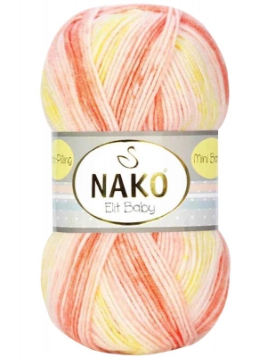 Elit Baby Mini Batik Bebe El Örgü İpi Turuncu Sarı 32430
