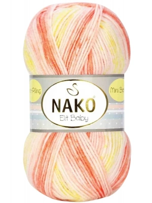 Elit Baby Mini Batik Bebe El Örgü İpi Turuncu Sarı 32430