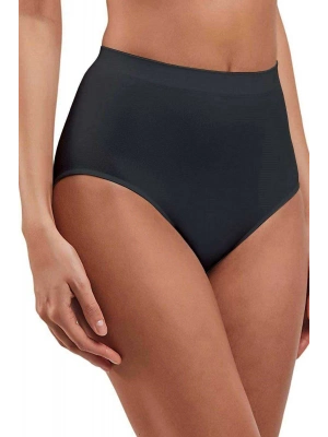 Elite Lite Kadın Yüksek Bel Dikişsiz İz Yapmaz Slip Külot Siyah 811