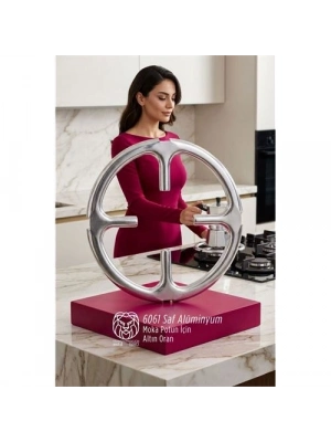 ® Emily Rosewood Serisi Saf Alüminyum Moka Pot ve Cezve Ocak Küçültücü - Kamp Yardımcısı