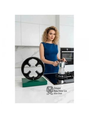 ® Emily Sterling Serisi Emaye Moka Pot ve Cezve Ocak Küçültücü - Kamp Yardımcısı