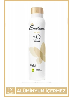 Emotion Bliss Kadın Vegan Deodorant 150 Ml Hızlı Kurur , Leke Bırakmaz