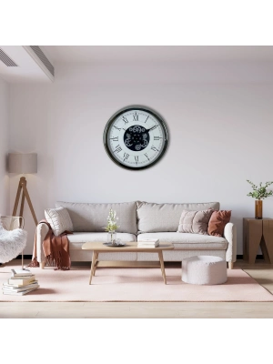 ®  Empire 60 Cm Çarklı Krom Duvar Saati