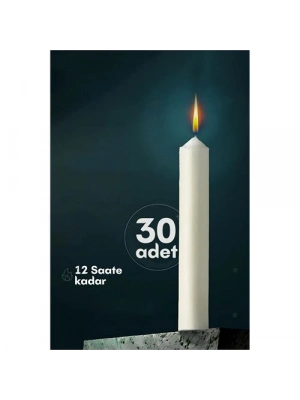 Klasik Mum 30 Adet - Kokusuz Mum