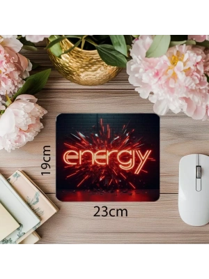 Enerji Dolu Urban Tasarım Mouse Pad - 19x23 cm 2 mm Dikdörtgen İthal Baskılı Mouse Pad