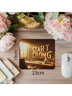 Enerjik Başlangıçlar İçin 3D Tasarım Mousepad - 19x23 cm 2 mm Dikdörtgen İthal Baskılı Mouse Pad