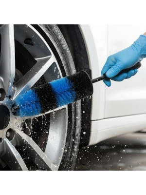 ® Ergonomik Saplı Jant ve Lastik Temizleme Fırçası – Araç Detay Temizliği İçin Güçlü Kıllı Detay Fırçası