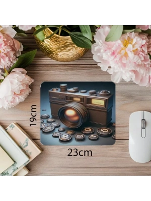 Erken Dönem Dijital Kamera Mousepad - 19x23 cm 2 mm Dikdörtgen İthal Baskılı Mouse Pad