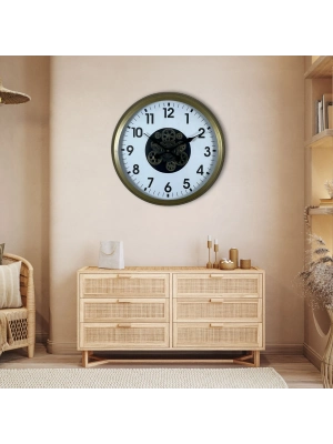 ® Eskitme 60 Cm Çarklı Klasik Duvar Saati