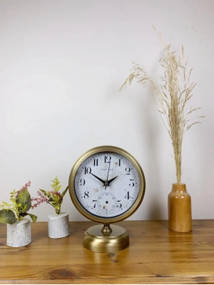 ® Eskitme Metal Masa Saati 25×20 cm