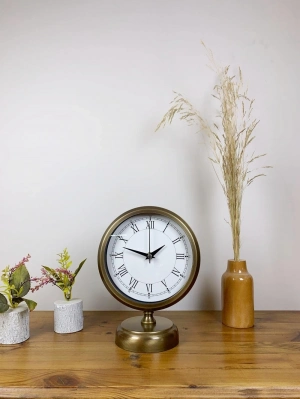 ® Eskitme Metal Retro Masa Saati 25×20 cm