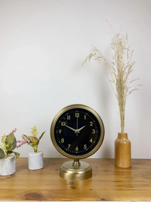 ® Eskitme Metal Tokyo Masa Saati 25×20 cm