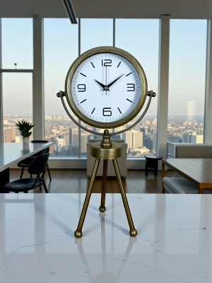 ® Eskitme Üç Ayaklı Masa Saati