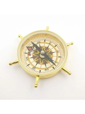 Estetik Tasarım Dümen Model Pirinç Pusula