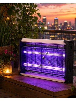 Ev Balkon Mutfak İçin Elektrikli Sinek Savar UV Işıklı Sessiz Lamba