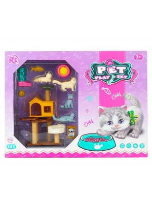 ® EVCİL HAYVAN YAVRU KEDİ OYUN SETİ-MGA