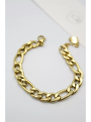 Ezme Zincir Çelik Bileklik - Altın