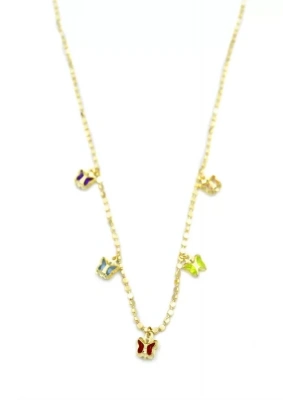 Ezme Zincir Charm Kolye - Altın