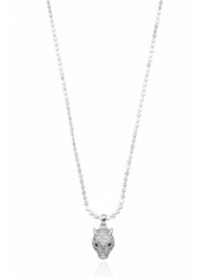 Ezme Zincir Leopar Kolye - Gümüş