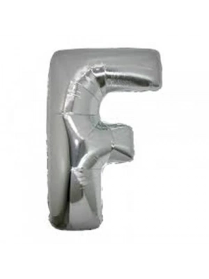 F Harf Folyo Balon Gümüş Renk  40 İnç