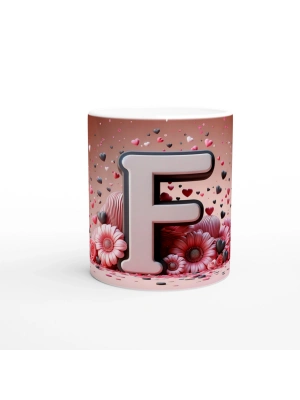 F Harfi Klasik Tarzda Harfli Kupa Bardak