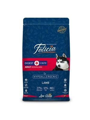 Felicia Düşük Tahıllı Hipoalerjenik Kuzu Etli Orta ve Büyük Irk Yetişkin Köpek Maması 3 Kg